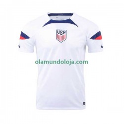 Camisola Estados Unidos Homem Equipamento Primeiro Copa do Mundo 2022 Manga Curta